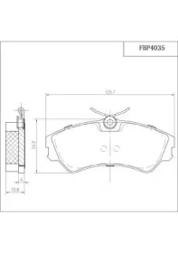 Комплект тормозных колодок FI.BA FBP4035