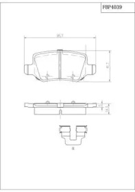 Комплект тормозных колодок FI.BA FBP4039