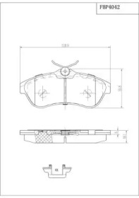 Комплект тормозных колодок FI.BA FBP4042