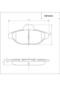 Комплект тормозных колодок FI.BA FBP4043