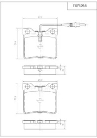 Комплект тормозных колодок FI.BA FBP4044