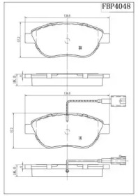 Комплект тормозных колодок FI.BA FBP4048