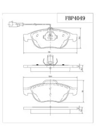 Комплект тормозных колодок FI.BA FBP4049