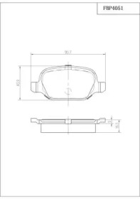 Комплект тормозных колодок FI.BA FBP4051