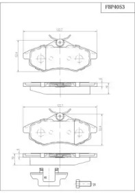 Комплект тормозных колодок FI.BA FBP4053