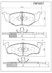 Комплект тормозных колодок FI.BA FBP4057