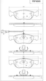 Комплект тормозных колодок FI.BA FBP4060