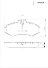 Комплект тормозных колодок FI.BA FBP4062