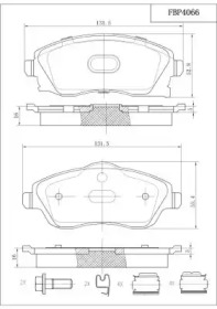 Комплект тормозных колодок FI.BA FBP4066