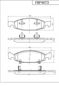 Комплект тормозных колодок FI.BA FBP4073