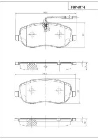 Комплект тормозных колодок FI.BA FBP4074