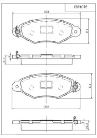 Комплект тормозных колодок FI.BA FBP4076