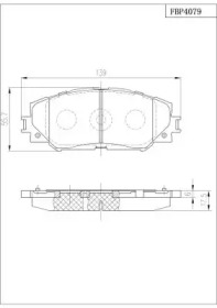 Комплект тормозных колодок FI.BA FBP4079