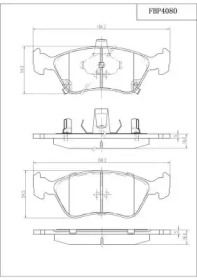 Комплект тормозных колодок FI.BA FBP4080