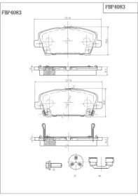 Комплект тормозных колодок FI.BA FBP4083