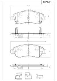 Комплект тормозных колодок FI.BA FBP4084