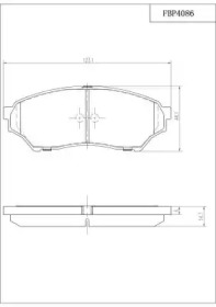 Комплект тормозных колодок FI.BA FBP4086