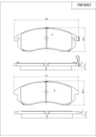 Комплект тормозных колодок FI.BA FBP4087