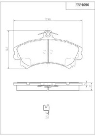 Комплект тормозных колодок FI.BA FBP4090