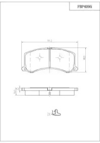 Комплект тормозных колодок FI.BA FBP4095