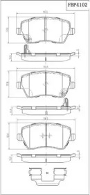 Комплект тормозных колодок FI.BA FBP4102