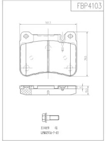 Комплект тормозных колодок FI.BA FBP4103