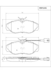 Комплект тормозных колодок FI.BA FBP4105