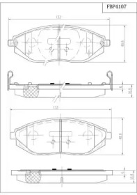 Комплект тормозных колодок FI.BA FBP4107