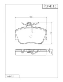 Комплект тормозных колодок FI.BA FBP4115