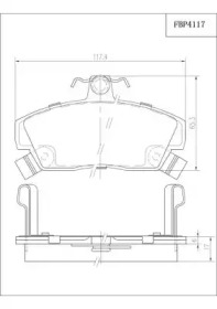 Комплект тормозных колодок FI.BA FBP4117