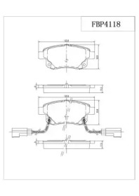 Комплект тормозных колодок FI.BA FBP4118