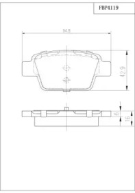 Комплект тормозных колодок FI.BA FBP4119