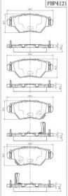 Комплект тормозных колодок FI.BA FBP4121