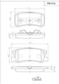 Комплект тормозных колодок FI.BA FBP4124