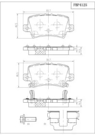 Комплект тормозных колодок FI.BA FBP4125