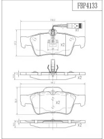 Комплект тормозных колодок FI.BA FBP4133