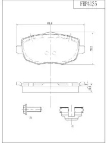 Комплект тормозных колодок FI.BA FBP4135