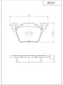 Комплект тормозных колодок FI.BA FBP4137