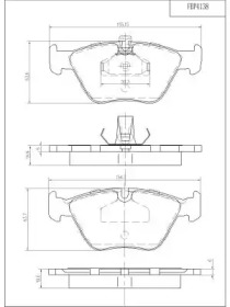 Комплект тормозных колодок FI.BA FBP4138