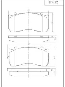 Комплект тормозных колодок FI.BA FBP4142