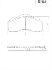 Комплект тормозных колодок FI.BA FBP4146