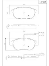 Комплект тормозных колодок FI.BA FBP4149