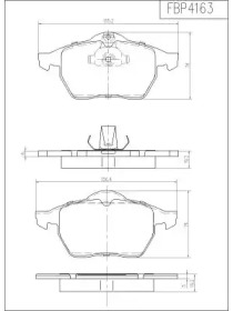 Комплект тормозных колодок FI.BA FBP4163