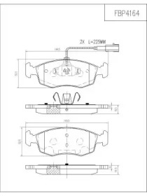 Комплект тормозных колодок FI.BA FBP4164