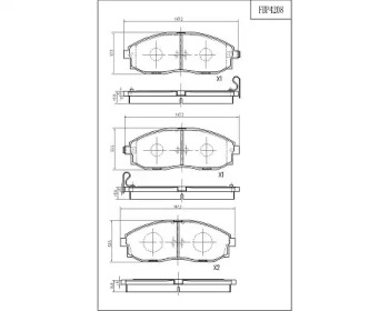 Комплект тормозных колодок FI.BA FBP4208