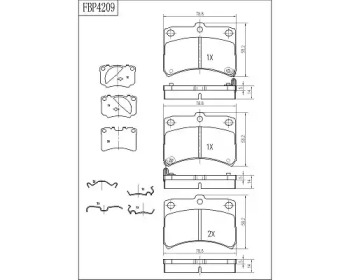 Комплект тормозных колодок FI.BA FBP4209