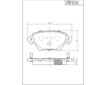 Комплект тормозных колодок FI.BA FBP4210