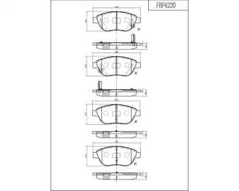 Комплект тормозных колодок FI.BA FBP4220