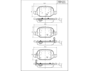 Комплект тормозных колодок FI.BA FBP4221