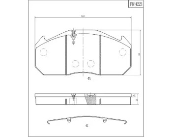 Комплект тормозных колодок FI.BA FBP4223